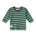 Sanetta Ringel-T-Shirt Langarm dunkelgrün/salbeigrün