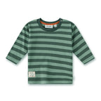 Sanetta Ringel-T-Shirt Langarm dunkelgrün/salbeigrün