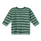 Sanetta Ringel-T-Shirt Langarm dunkelgrün/salbeigrün