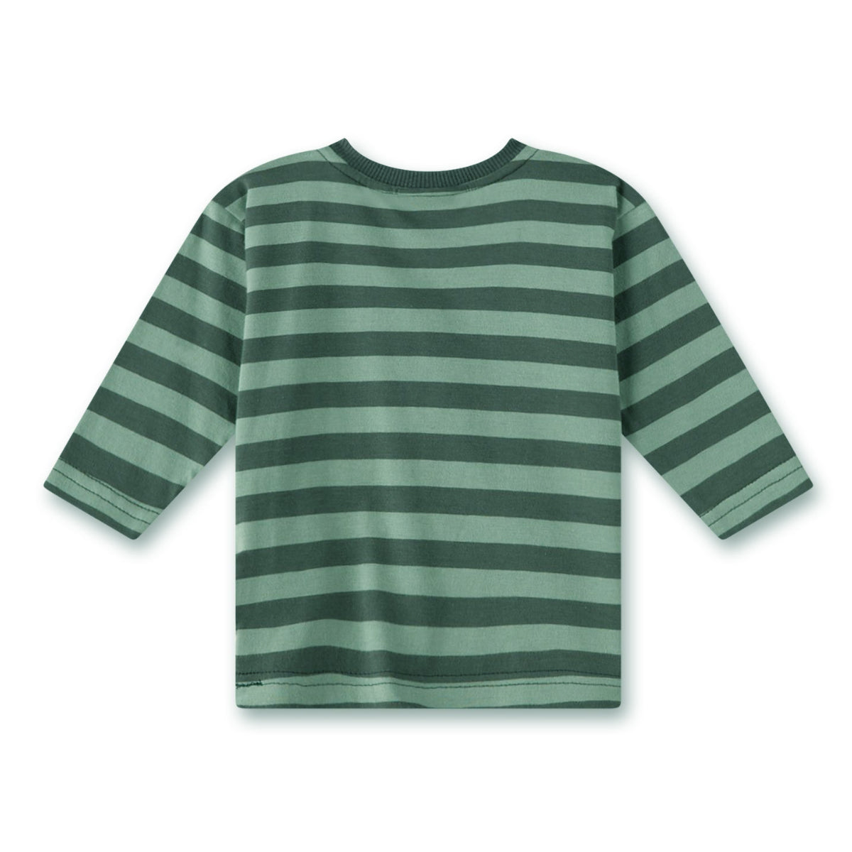 Sanetta Ringel-T-Shirt Langarm dunkelgrün/salbeigrün