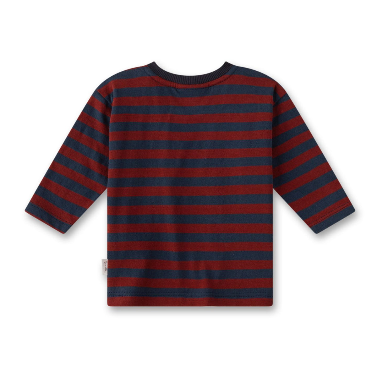 Sanetta Ringel-T-Shirt Langarm weinrot/dunkelblau