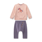 Sanetta Set: Sweathose + Sweatshirt Pferd, Esel