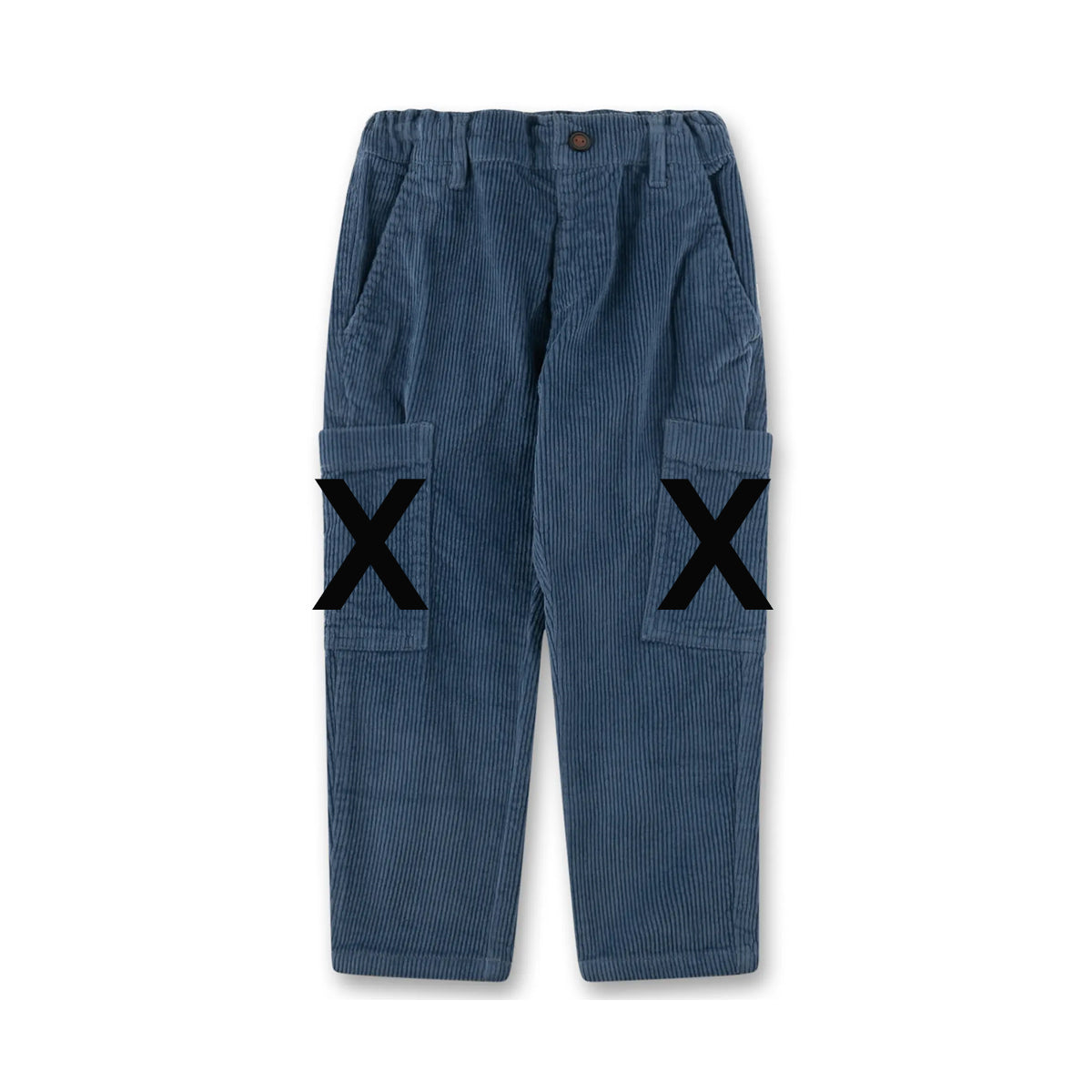 Sanetta Cordhose in mittelblau ohne Cargotaschen