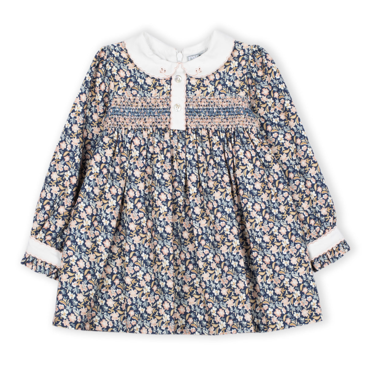 Dr Kid geblümtes Kleid mit Bubikragen