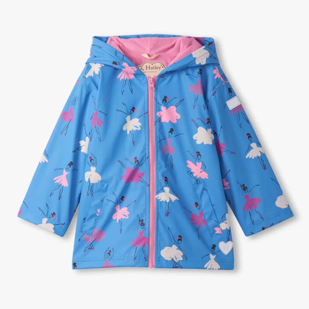 Hatley Regenjacke mit Zipp und Farbwechsel mit Balletttänzerinnen