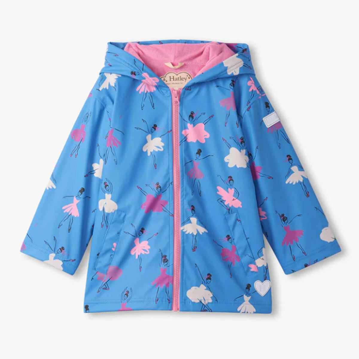 Hatley Regenjacke mit Zipp und Farbwechsel mit Balletttänzerinnen