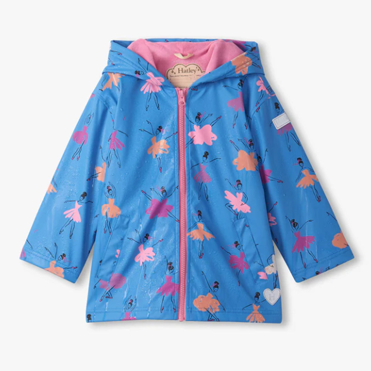 Hatley Regenjacke mit Zipp und Farbwechsel mit Balletttänzerinnen