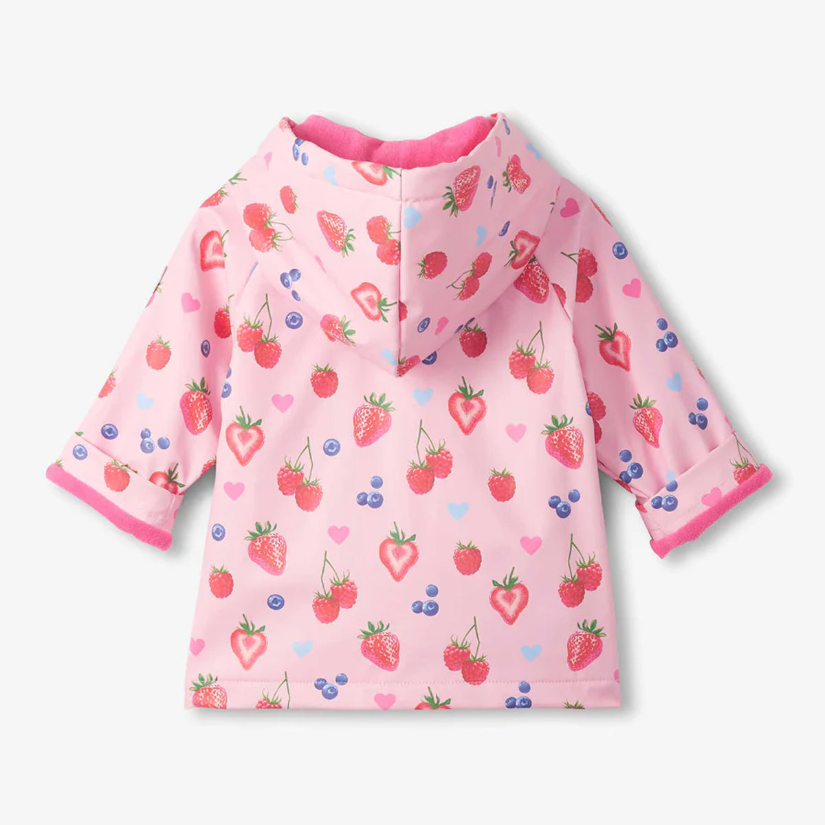 Hatley Regenmantel mit Druckern rosa mit Sommerfrüchten