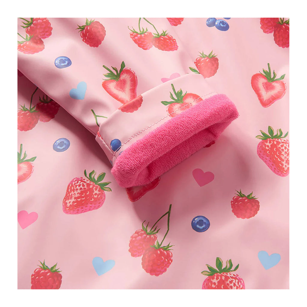 Hatley Regenmantel mit Druckern rosa mit Sommerfrüchten