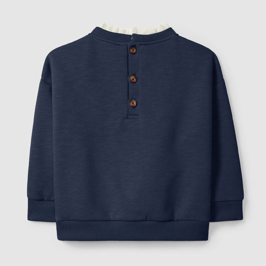 Laranjinha Kombi Sweatshirt mit Kragen + weiche Hose