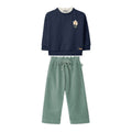 Laranjinha Kombi Sweatshirt mit Kragen + weiche Hose