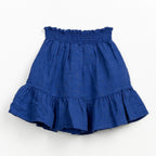 Play up Kids-Set: T-Shirt mit Erdbeer-Druck + Rock in royalblau