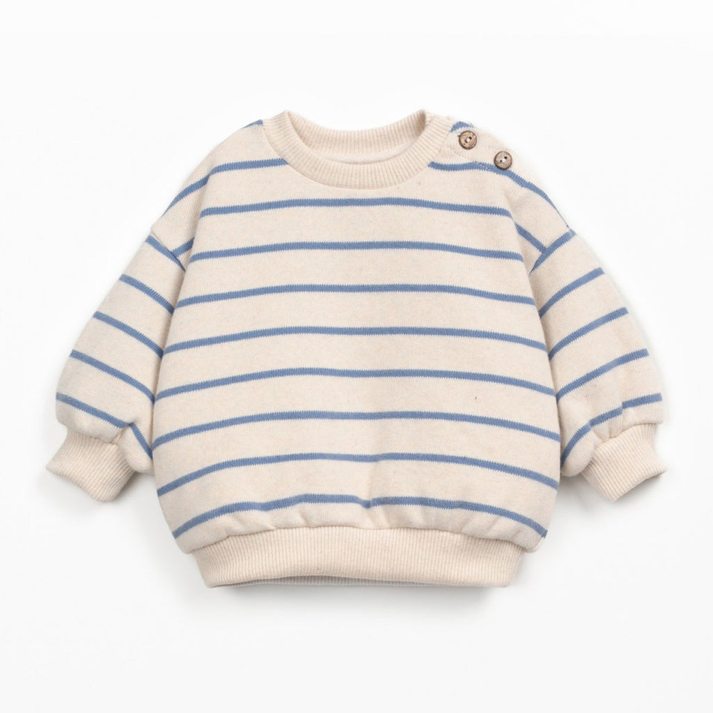 Play up geringeltes, sehr kuscheliges Sweatshirt cremeblau