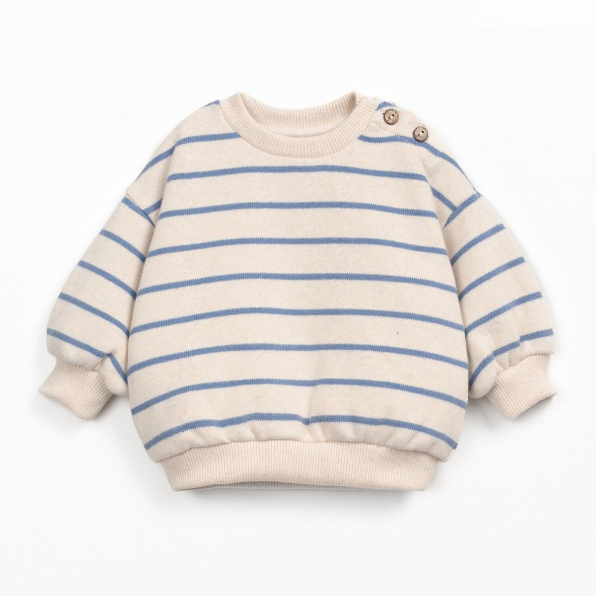 Play up geringeltes, sehr kuscheliges Sweatshirt cremeblau