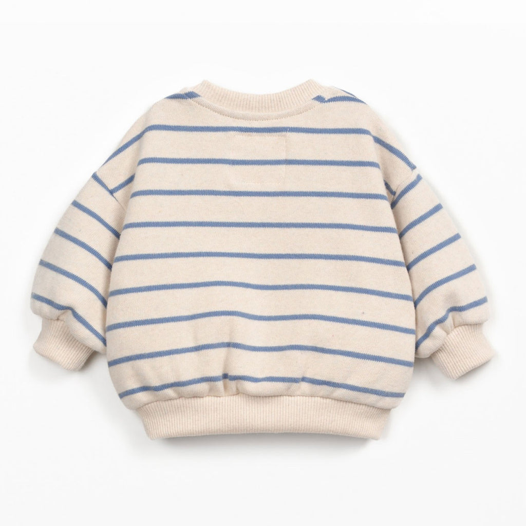 Play up geringeltes, sehr kuscheliges Sweatshirt cremeblau