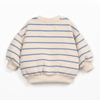 Play up geringeltes, sehr kuscheliges Sweatshirt cremeblau
