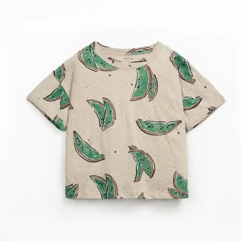Play up Kids-Set: T-Shirt mit Melonendruck + braune Shorts