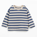 Play up Langarm T-Shirt mit Blockringel creme/blau