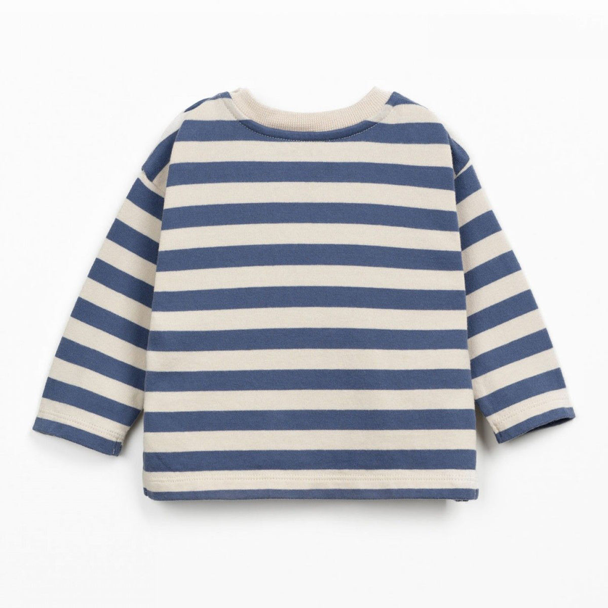 Play up Langarm T-Shirt mit Blockringel creme/blau