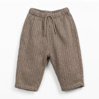 Play up bedruckte Sweathose mit Minimalmuster braun/anthrazit
