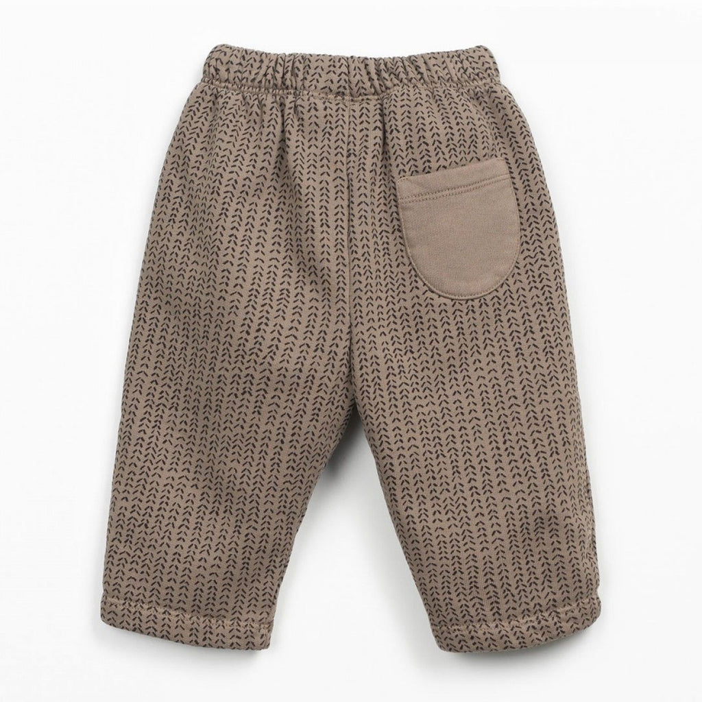 Play up bedruckte Sweathose mit Minimalmuster braun/anthrazit