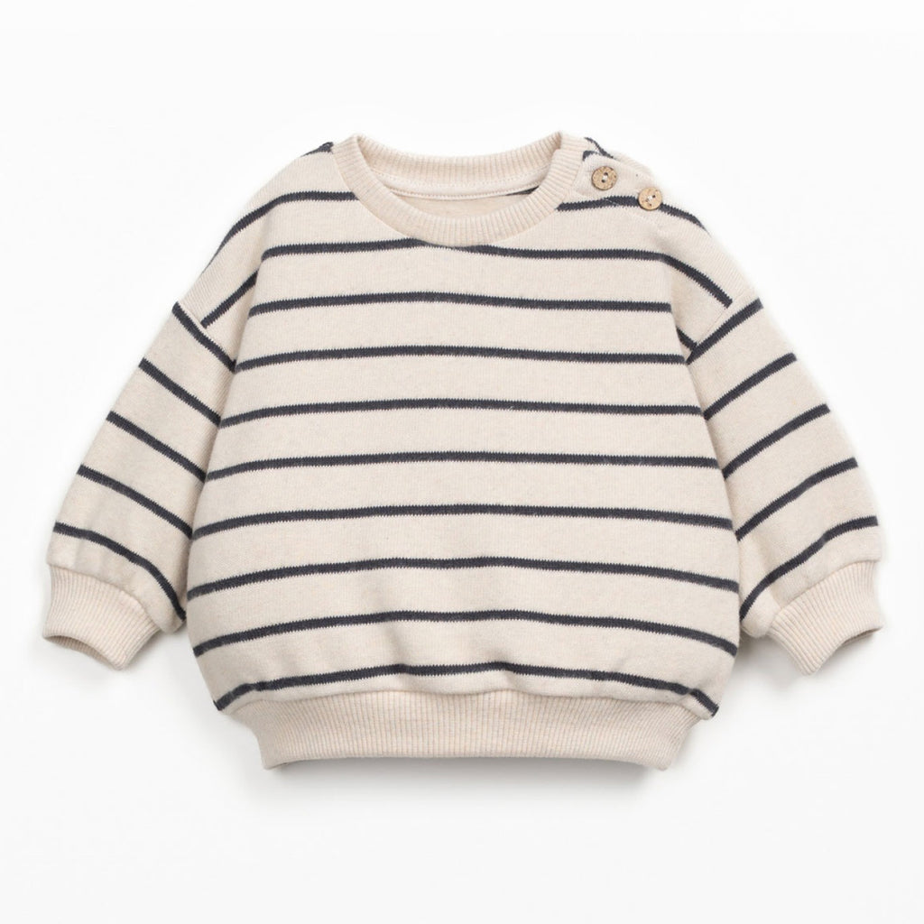Play up geringeltes, sehr kuscheliges Sweatshirt creme/anthrazit