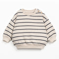 Play up geringeltes, sehr kuscheliges Sweatshirt creme/anthrazit