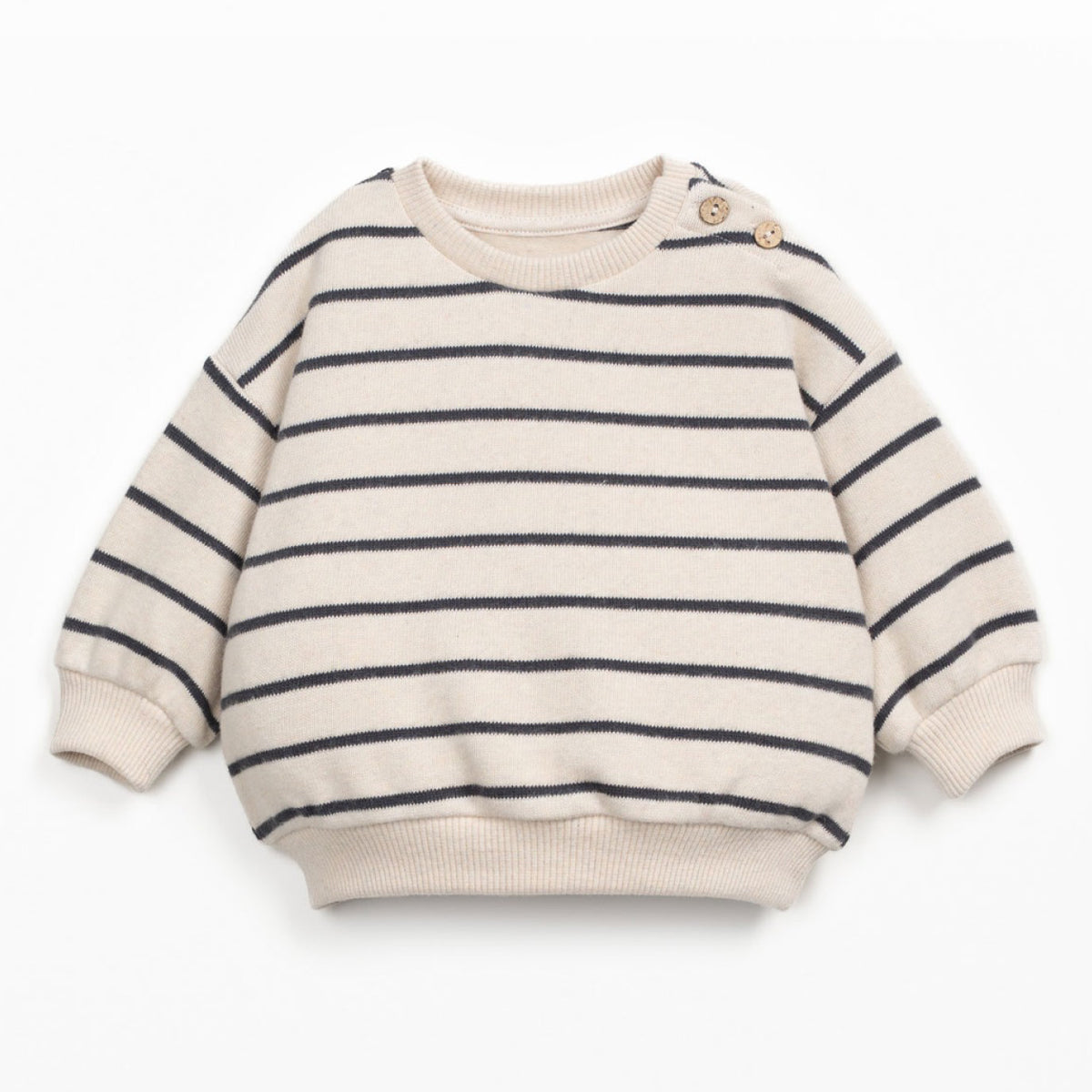 Play up geringeltes, sehr kuscheliges Sweatshirt creme/anthrazit