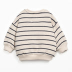 Play up geringeltes, sehr kuscheliges Sweatshirt creme/anthrazit