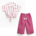 Play up Kids-Set: Streifen Bluse + Leinenhose