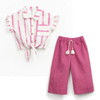 Play up Kids-Set: Streifen Bluse + Leinenhose