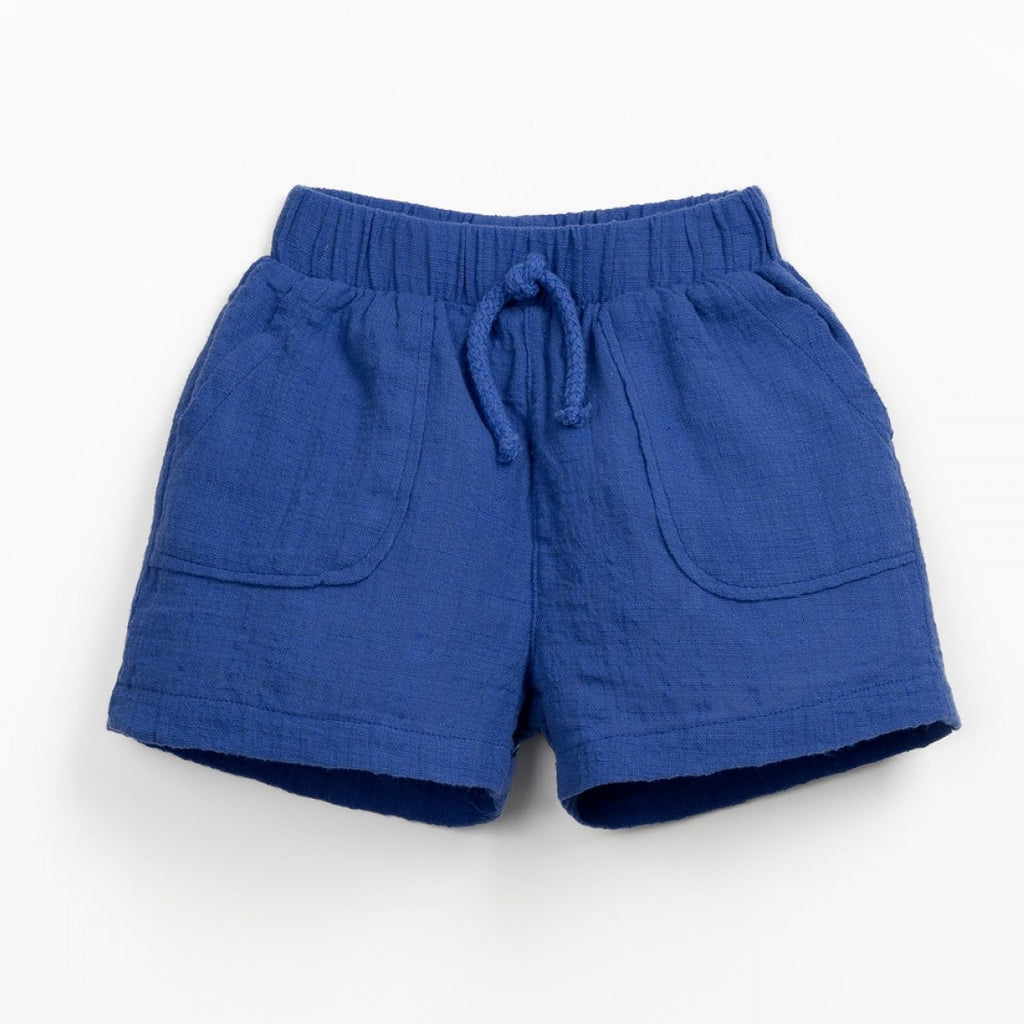 Play up Kids-Set: gestreiftes Hemd + royalblaue Shorts