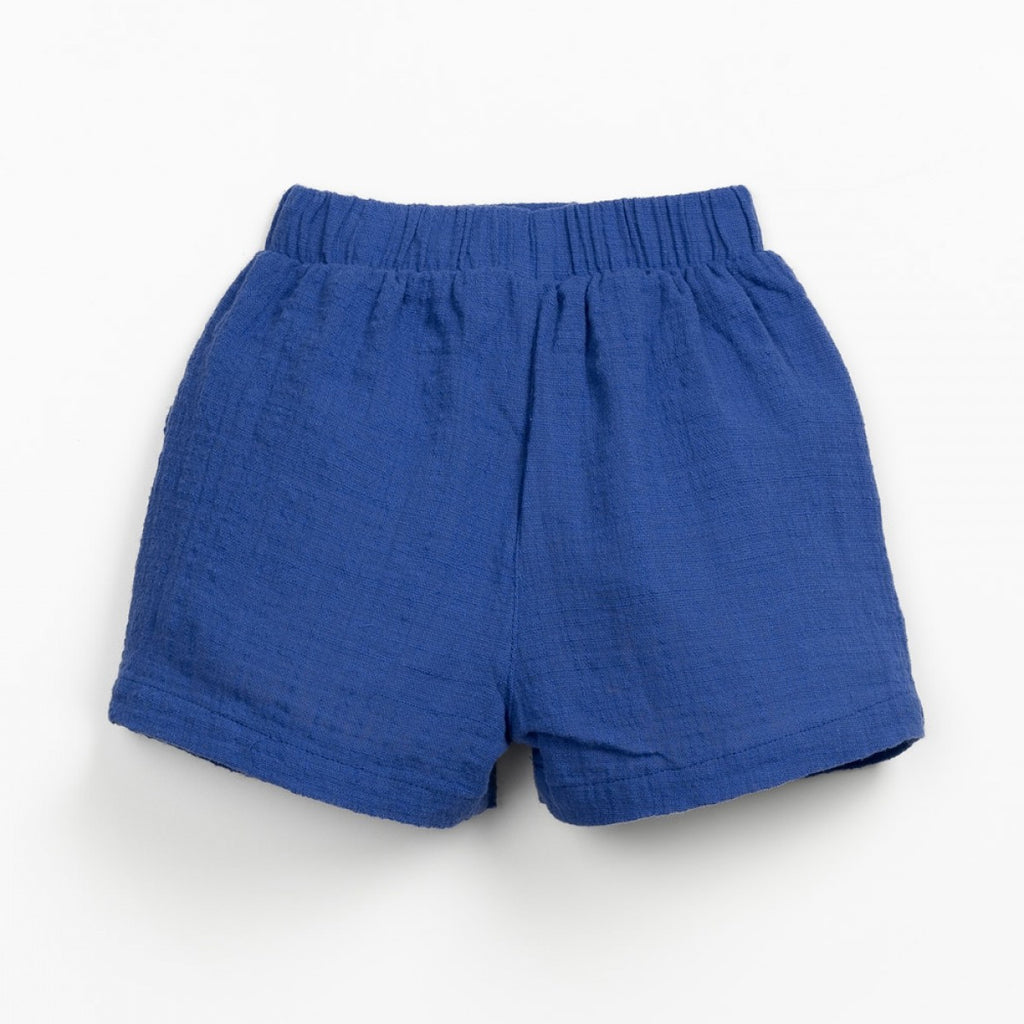 Play up Kids-Set: gestreiftes Hemd + royalblaue Shorts