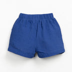 Play up Kids-Set: gestreiftes Hemd + royalblaue Shorts