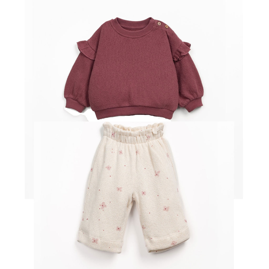 Play up Kombi Sweatshirt + Hose aus Strickstoff