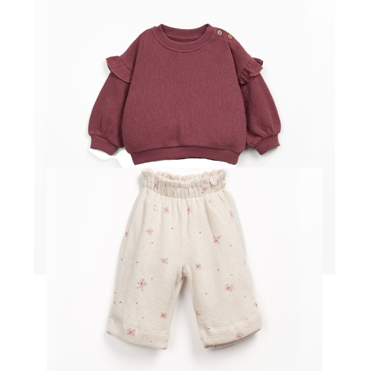 Play up Kombi Sweatshirt + Hose aus Strickstoff