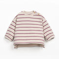 Play up Sweatshirt mit Ringel in creme/beere