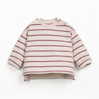 Play up Sweatshirt mit Ringel in creme/beere