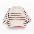 Play up Sweatshirt mit Ringel in creme/beere