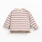 Play up Sweatshirt mit Ringel in creme/beere