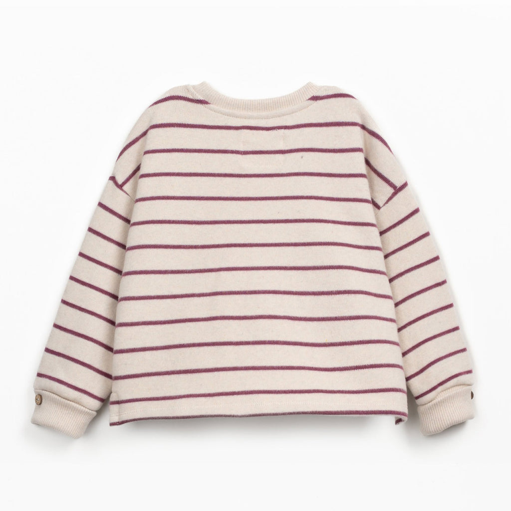 Play up Sweatshirt mit Ringel in creme/beere