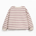 Play up Sweatshirt mit Ringel in creme/beere