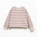 Play up Sweatshirt mit Ringel in creme/beere