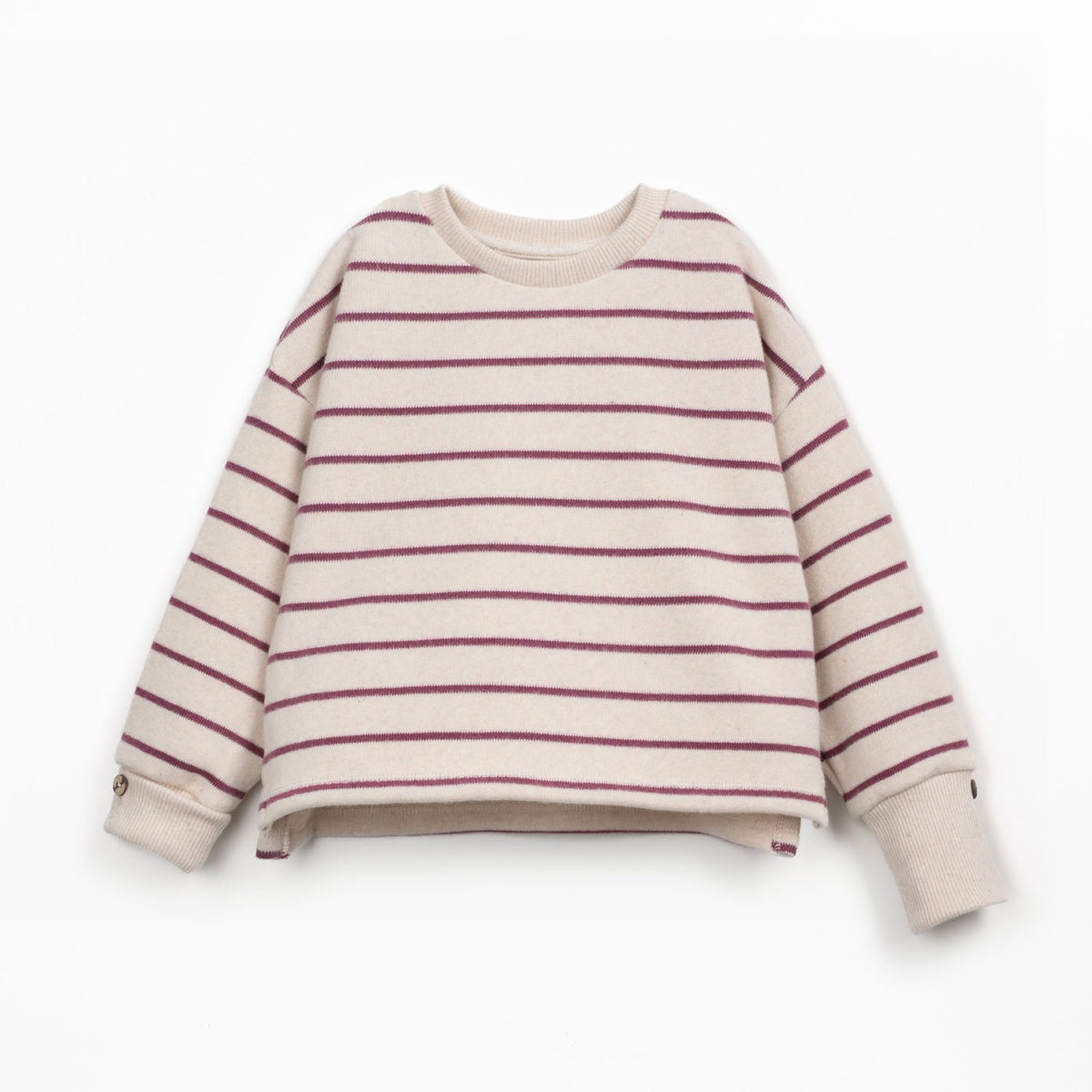 Play up Sweatshirt mit Ringel in creme/beere